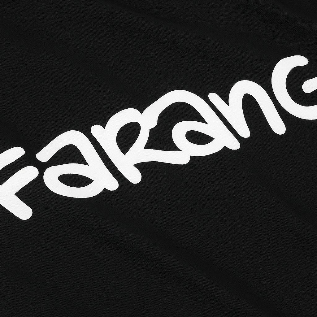 FARANG CORE LOGO OVERSIZED T-SHIRT IN BLACK