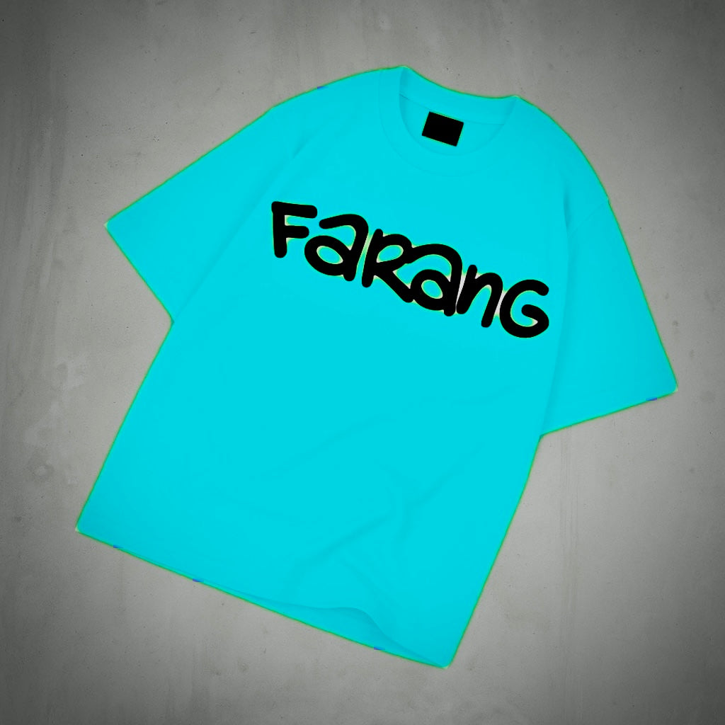 FARANG CORE LOGO HEAVY OVERSIZED T-SHIRT IN ARUBA *limited supply*